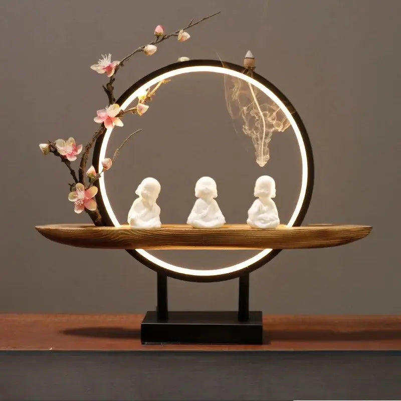 Souffle Sakura · Porte-Encens LED Fleur de Cerisier