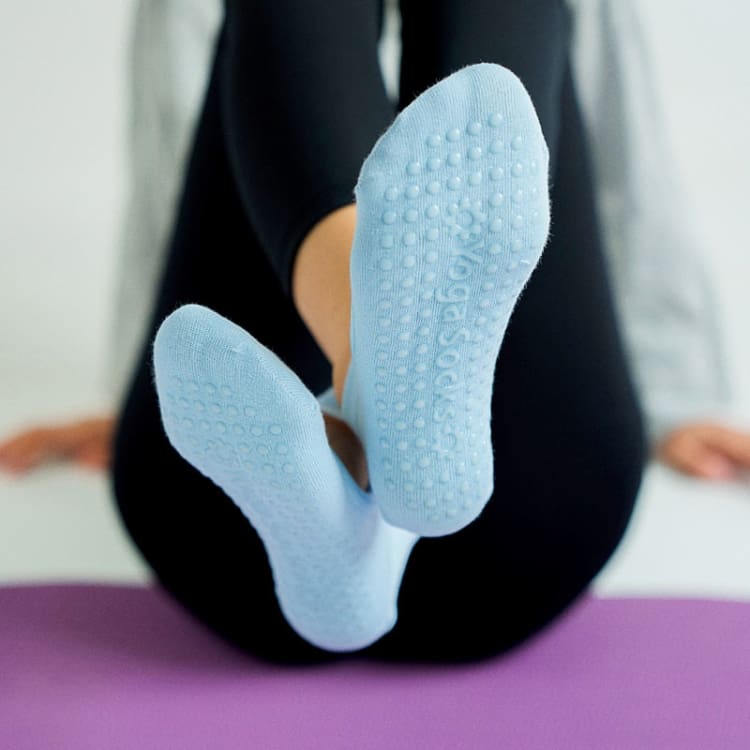 Chaussettes de Yoga Antidérapantes en Coton Naturel