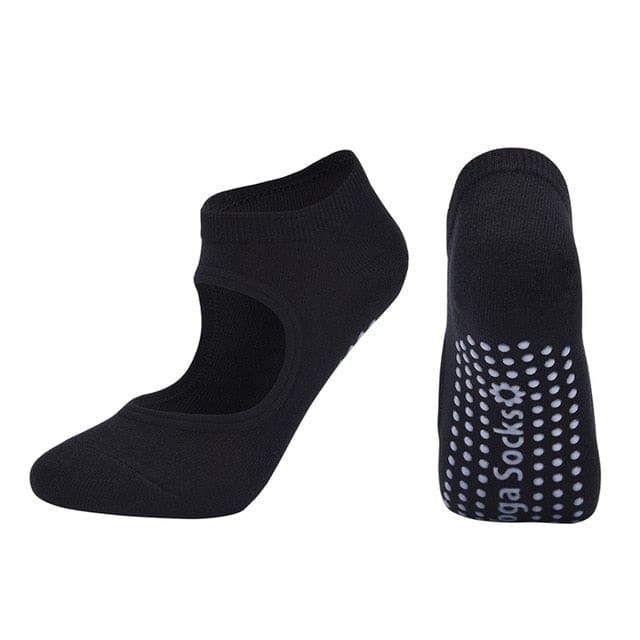 Chaussettes de Yoga Antidérapantes en Coton Naturel