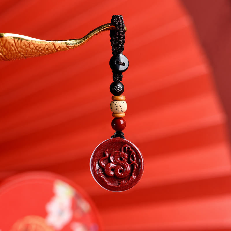 Collier Zodiaque Chinois en Cinabre Naturel
