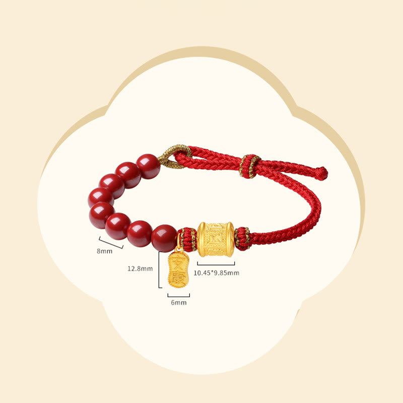 Bracelet Cinabre & Mantra Argent 999 – Ancrage & Intention