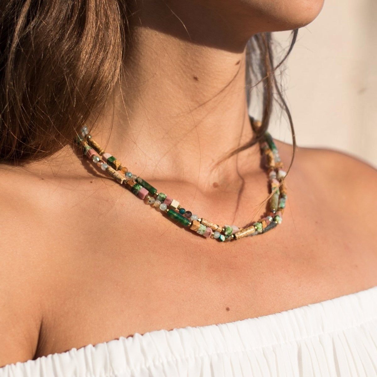 Collier Bohème Chic en Pierres Naturelles