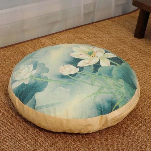 Coussin de Méditation “Le Calme des Fleurs” – Assise Zen & Décorative