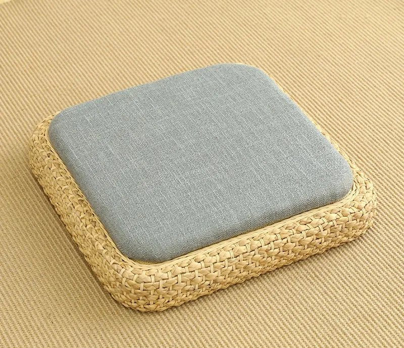 Coussin “TatamiSerenity” en Paille Naturelle – Assise Sol & Méditation Zen