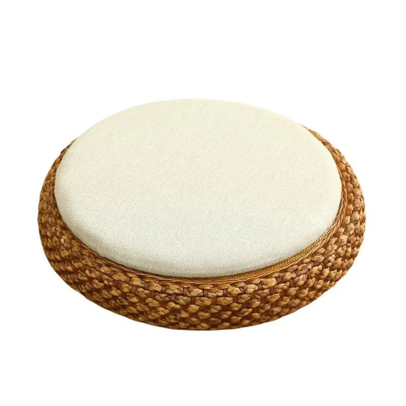 Coussin “TatamiSerenity” en Paille Naturelle – Assise Sol & Méditation Zen