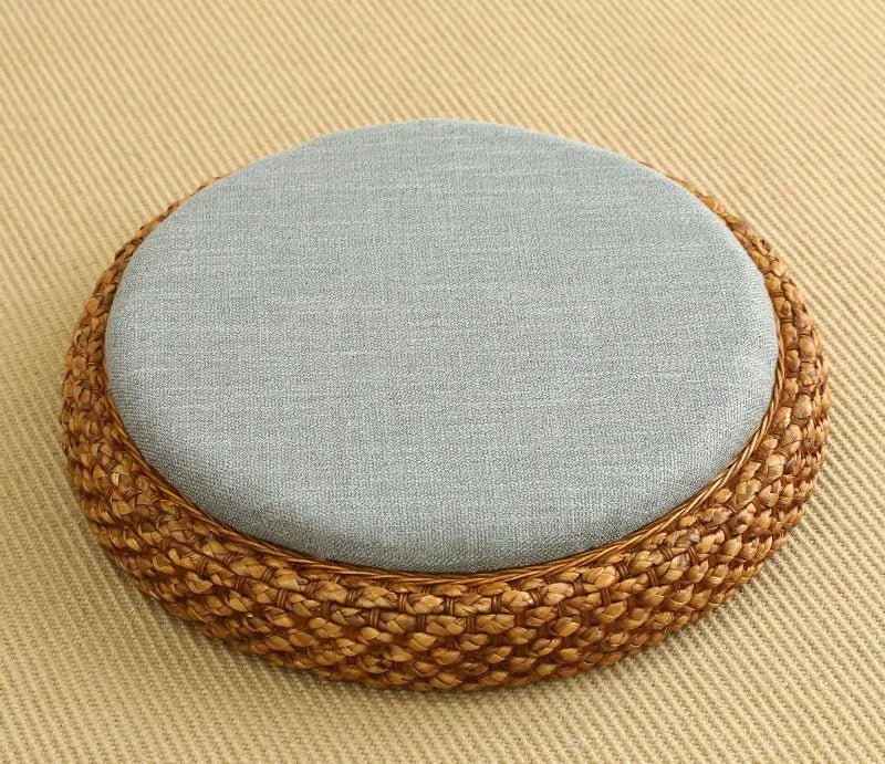 Coussin “TatamiSerenity” en Paille Naturelle – Assise Sol & Méditation Zen