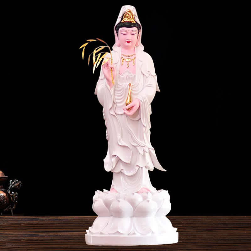Figurine de Bodhisattva Avalokitesvara de Chenrezig Statue en résine Harmony Décoration de la maison