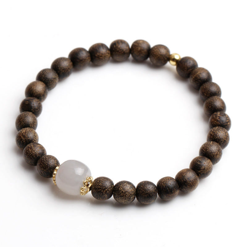 Bracelet Force & Calme en Jade Naturel et Bois d’Agar | Équilibre & Sérénité