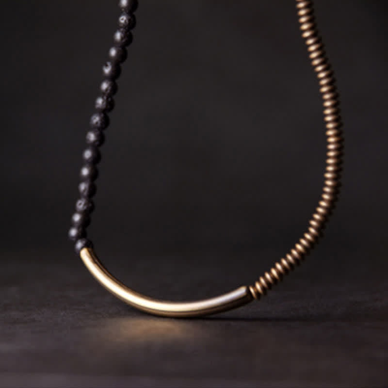 Bracelet en cuivre et Pierres de Lave