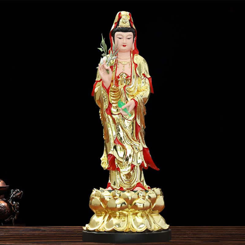 Figurine de Bodhisattva Avalokitesvara de Chenrezig Statue en résine Harmony Décoration de la maison