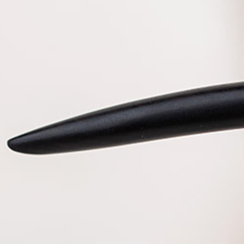 Pic à Cheveux Ébène & Pampille Rouge – 18 cm