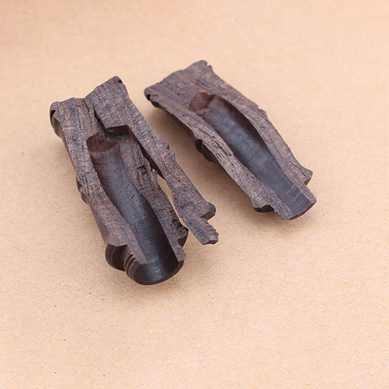 Collier Ghau Tibétain en Bois d’Ébène & Motif Bambou