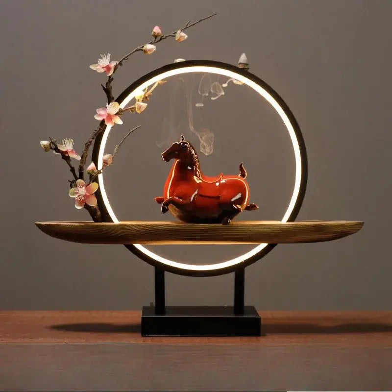 Souffle Sakura · Porte-Encens LED Fleur de Cerisier