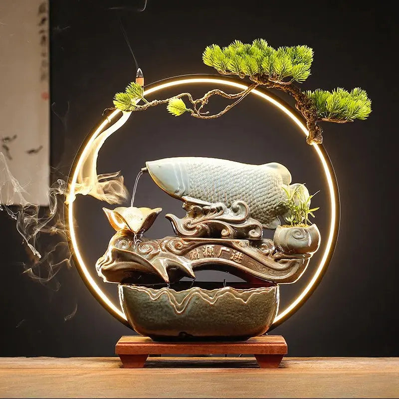 Flux Harmonie · Fontaine d’Encens LED Feng Shui