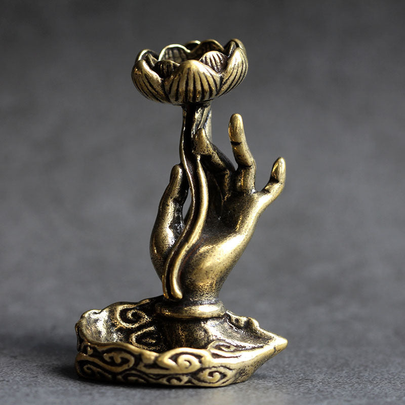 Encensoir « Main de Bouddha » en Cuivre – Objet Zen & Élégance Spirituelle