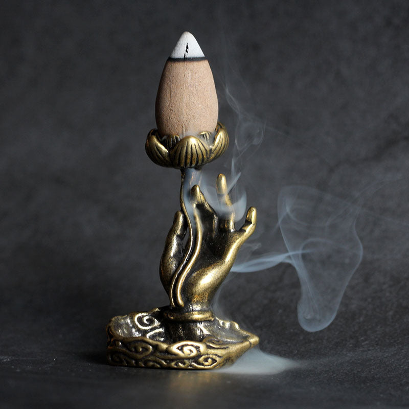 Encensoir « Main de Bouddha » en Cuivre – Objet Zen & Élégance Spirituelle