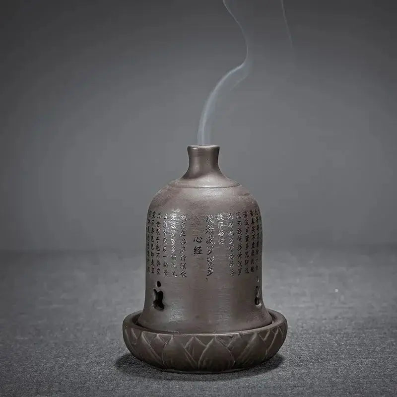 Brûleur d’Encens en Céramique Calligraphie, Esprit Zen