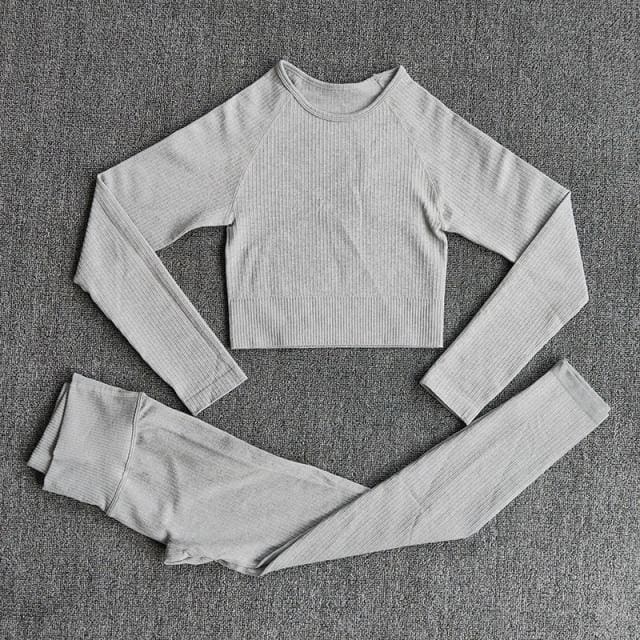 Ensemble de Yoga Sans Coutures Effet Seconde Peau