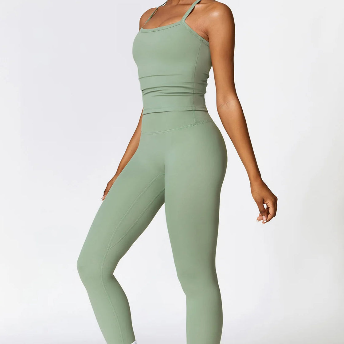 Ensemble Yoga 2 Pièces Élastique en Nylon & Spandex