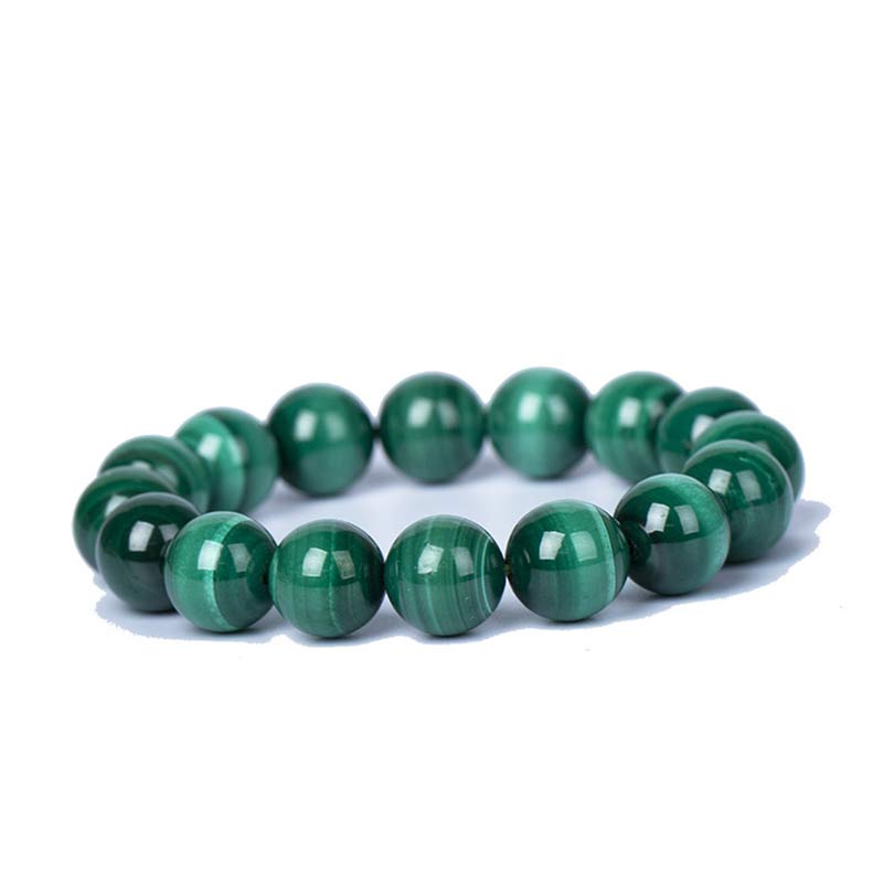 Bracelet en Malachite Naturelle 12 mm | Équilibre & Protection Symbolique