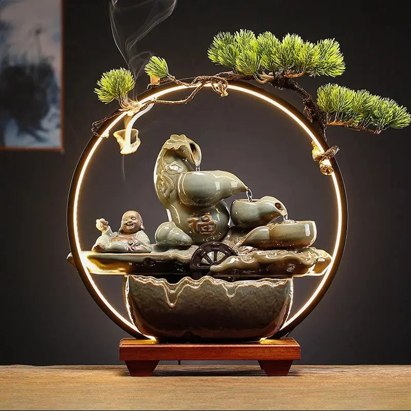 Flux Harmonie · Fontaine d’Encens LED Feng Shui