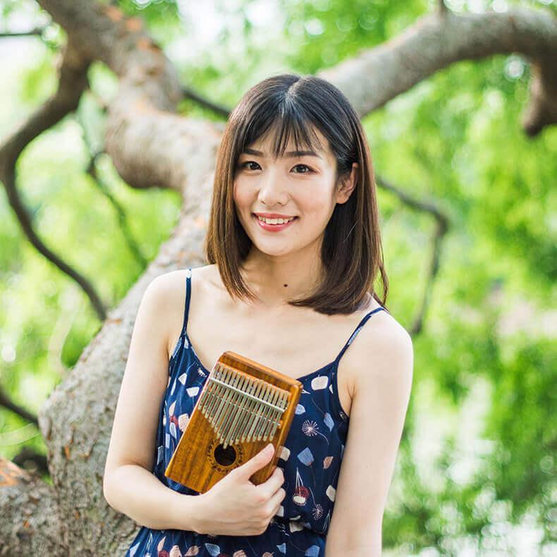Kalimba 17 touches “Gecko” – Piano à pouces en bois, portable & relaxant