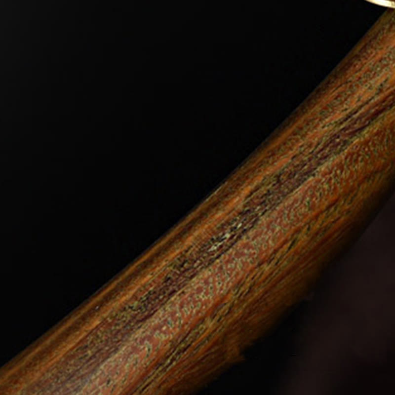 Pic à Cheveux Bois de Santal Vert & Agate Rouge – 16 cm