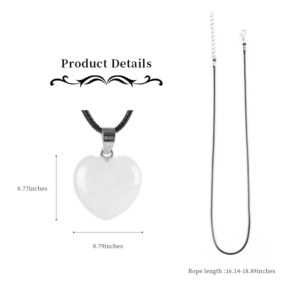 Pendentif Cœur en Quartz Rose Naturel – 20 mm