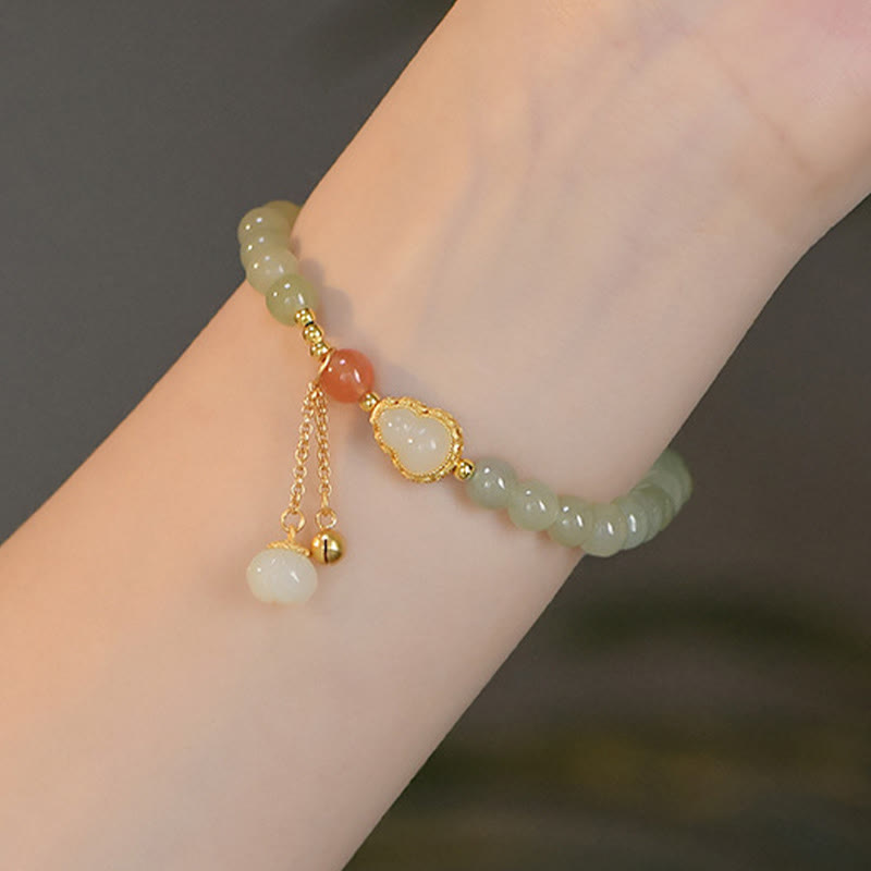 Bracelet Lotus Jade Hetian & Argent 925 – Abondance & Élégance