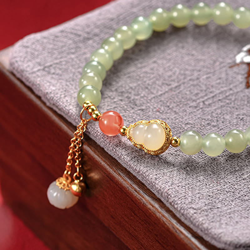 Bracelet Lotus Jade Hetian & Argent 925 – Abondance & Élégance
