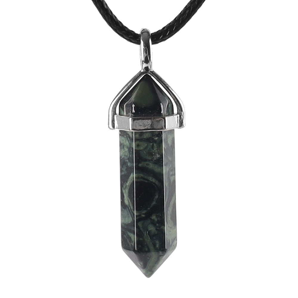Pendentif Chakra Hexagonal en Pierre Naturelle (38 mm)