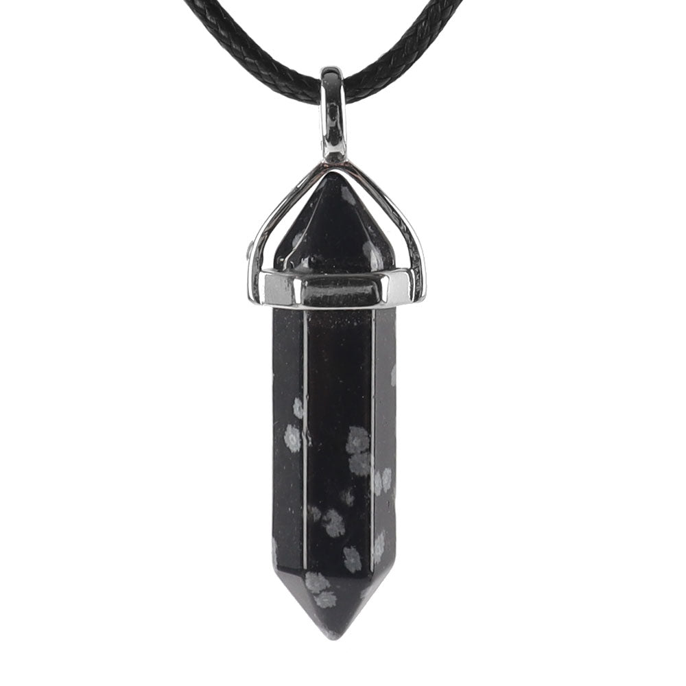 Pendentif Chakra Hexagonal en Pierre Naturelle (38 mm)
