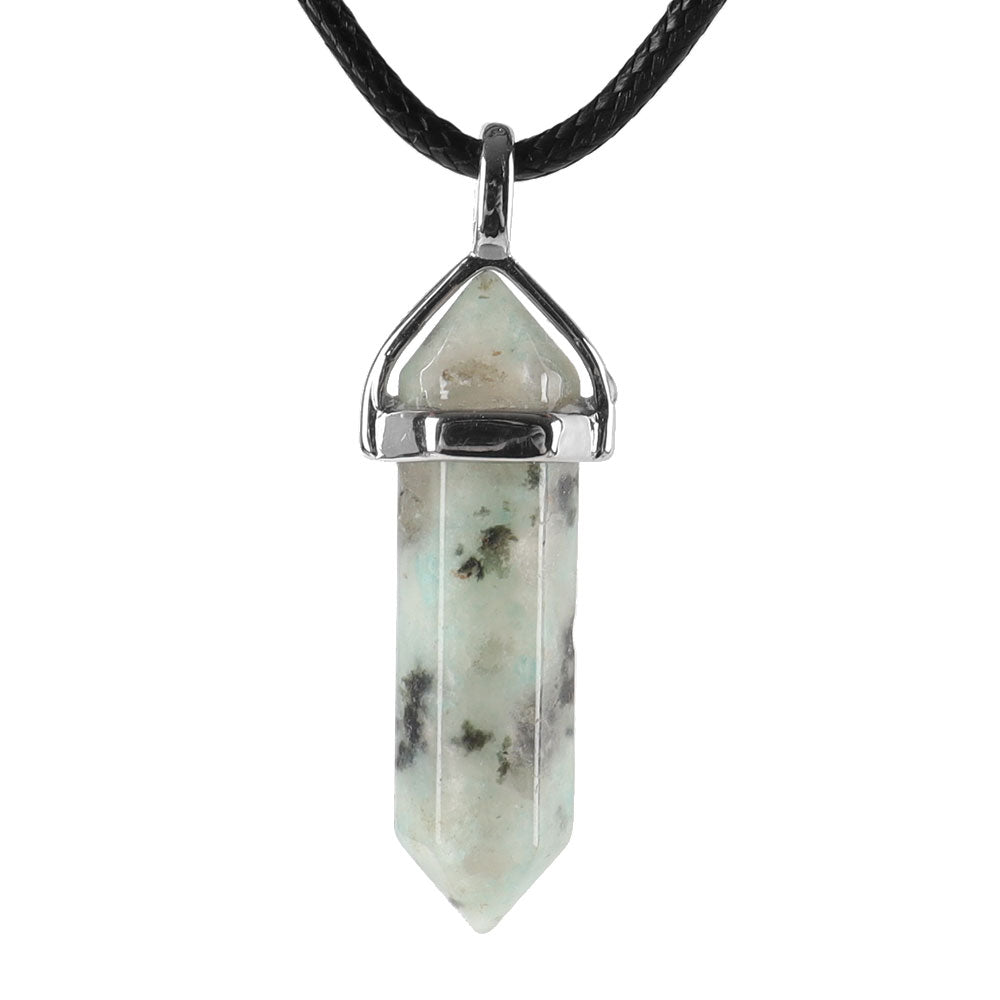 Pendentif Chakra Hexagonal en Pierre Naturelle (38 mm)