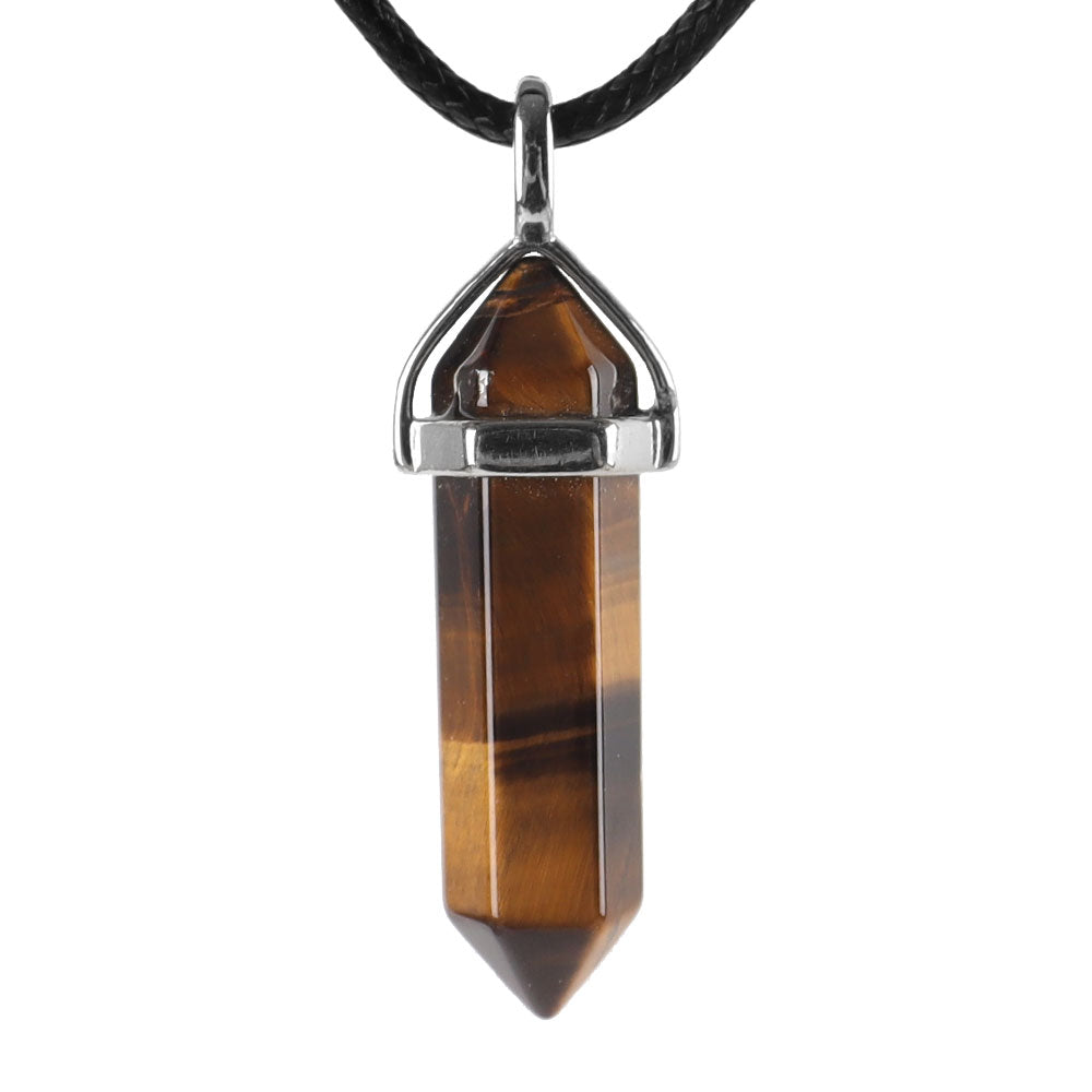 Pendentif Chakra Hexagonal en Pierre Naturelle (38 mm)