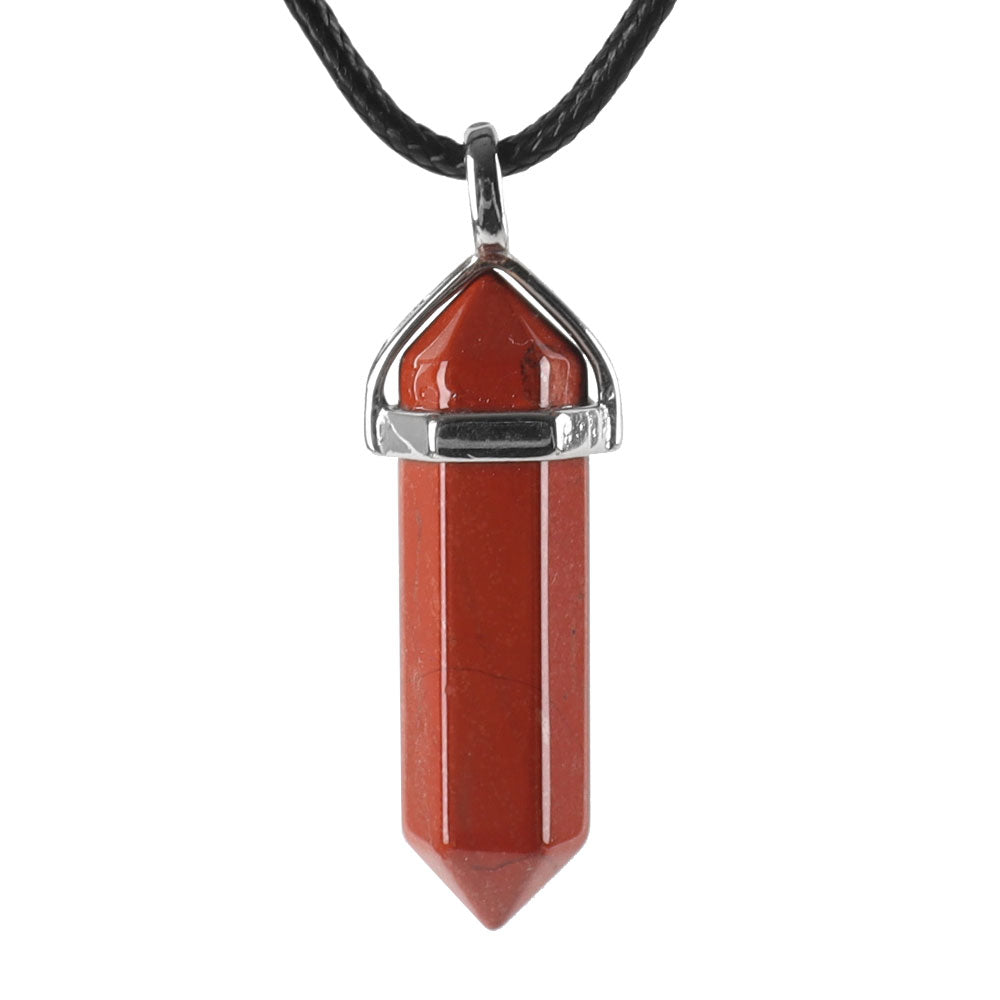 Pendentif Chakra Hexagonal en Pierre Naturelle (38 mm)