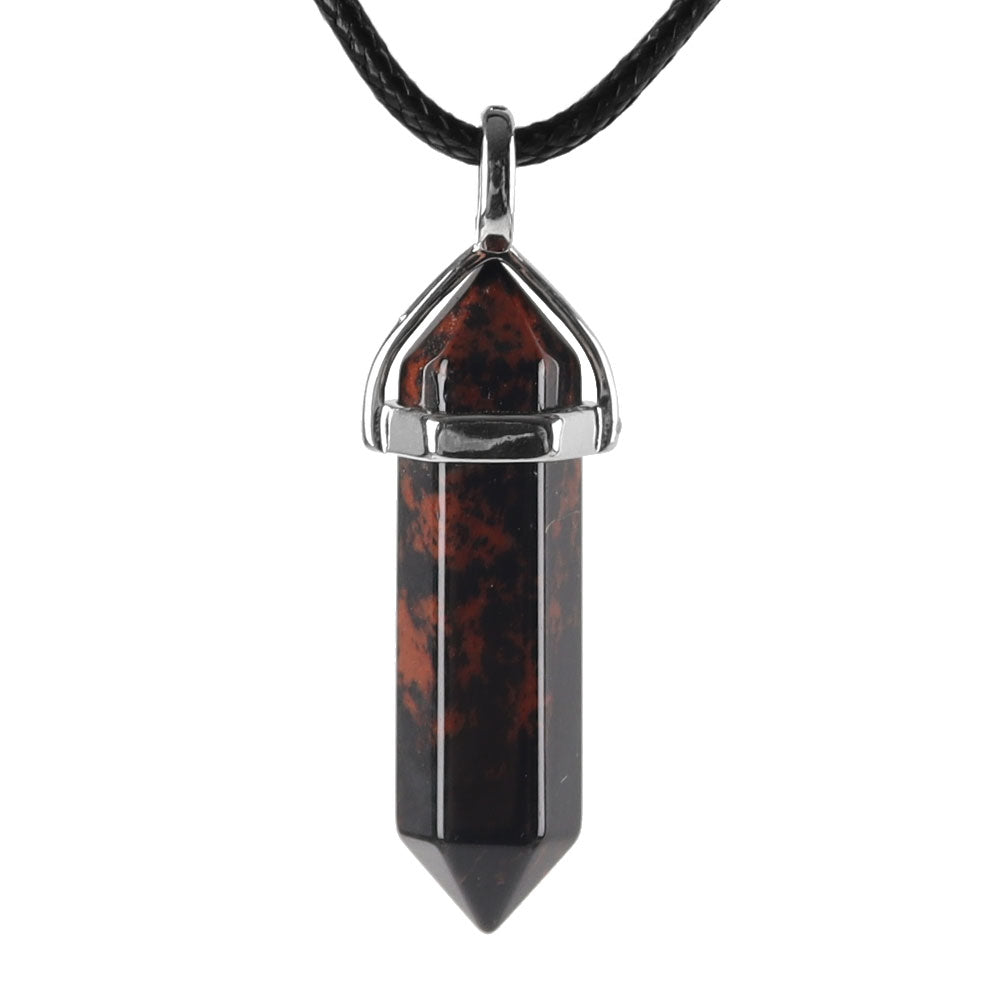 Pendentif Chakra Hexagonal en Pierre Naturelle (38 mm)