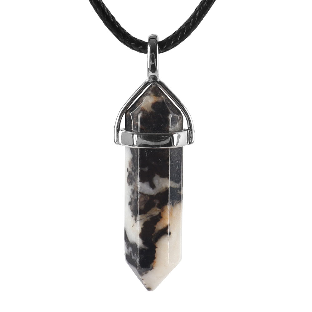 Pendentif Chakra Hexagonal en Pierre Naturelle (38 mm)