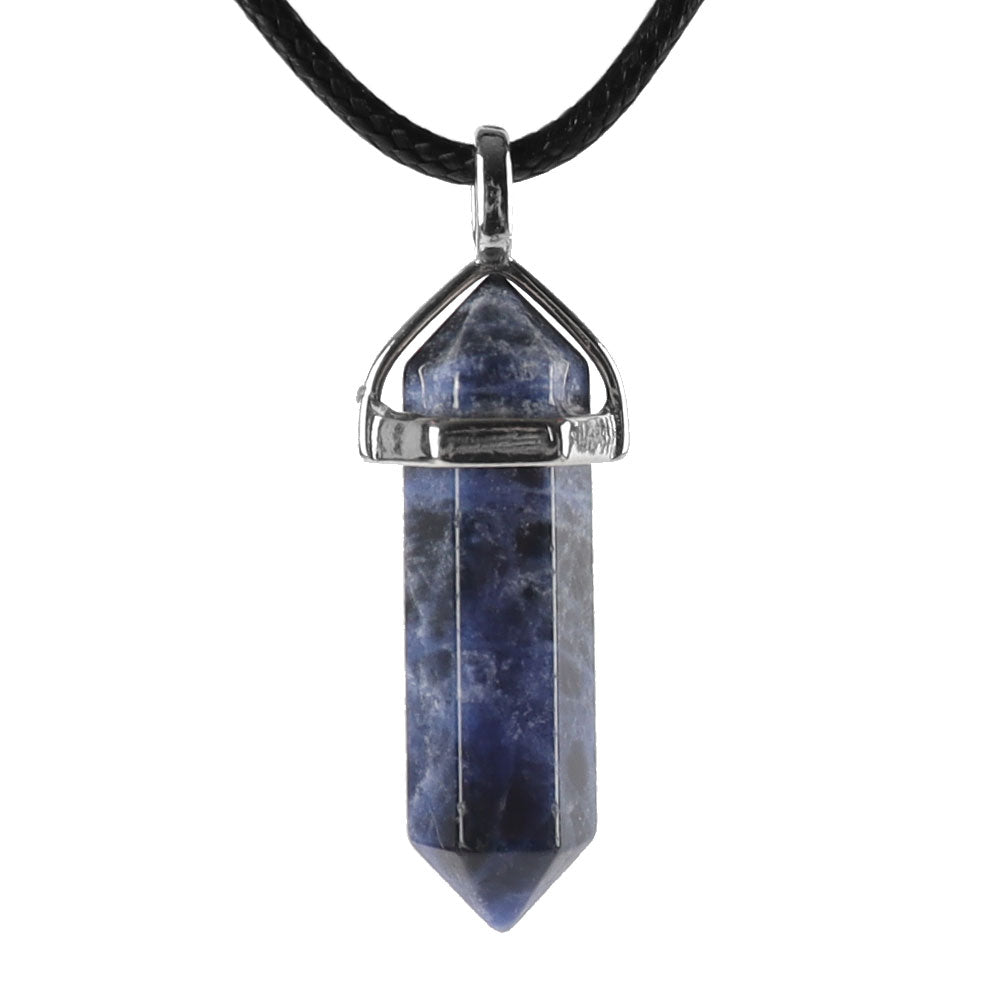 Pendentif Chakra Hexagonal en Pierre Naturelle (38 mm)