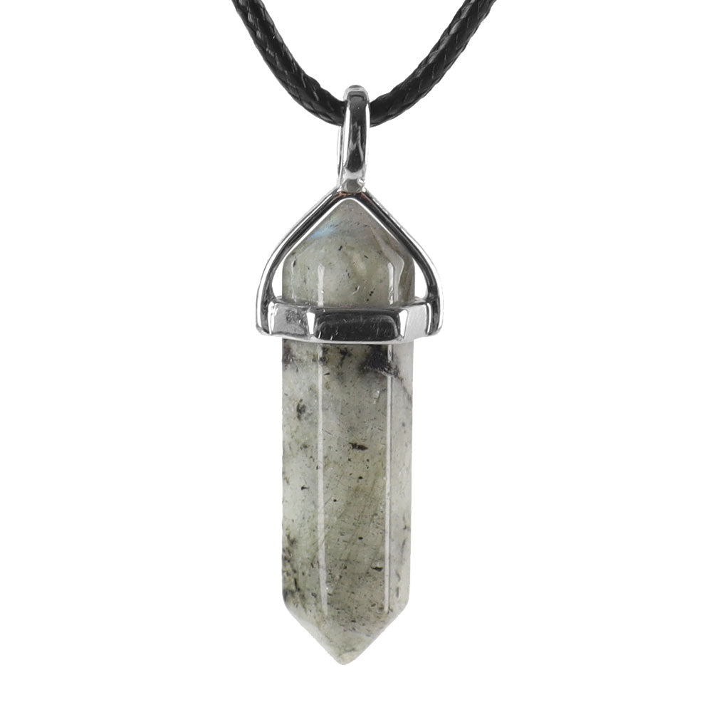Pendentif Chakra Hexagonal en Pierre Naturelle (38 mm)