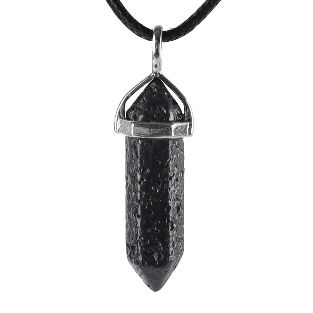 Pendentif Chakra Hexagonal en Pierre Naturelle (38 mm)