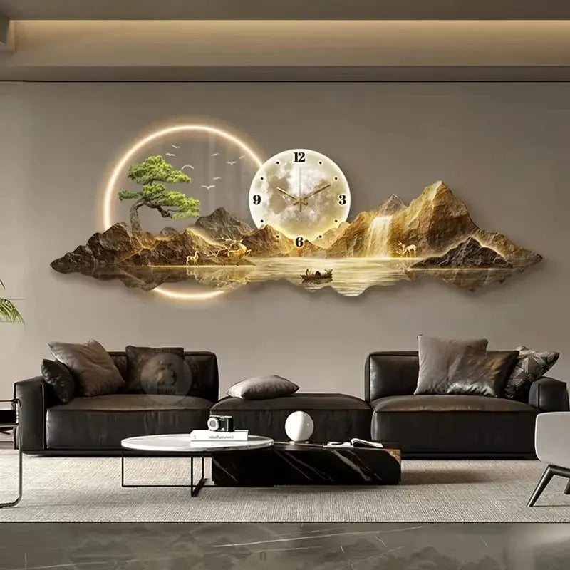 Horloge Murale Japonaise Lumineuse Zen & Minimaliste