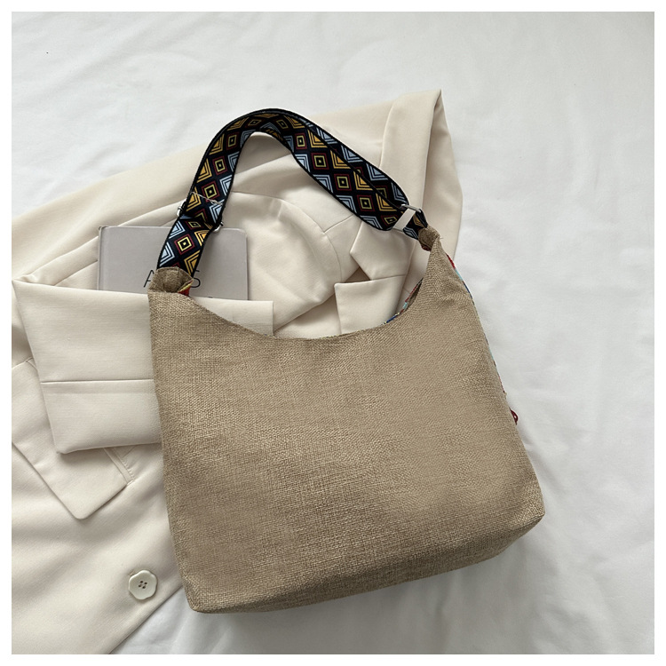 Sac à bandoulière bohème femme motif hippie – Polyester – 30 cm