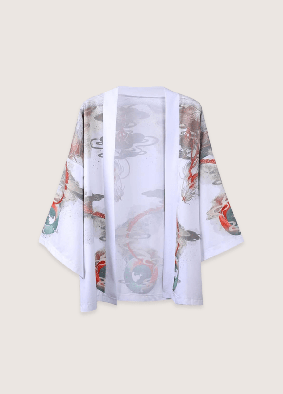 Kimono mixte motif dragon blanc (Édition Prestige) II