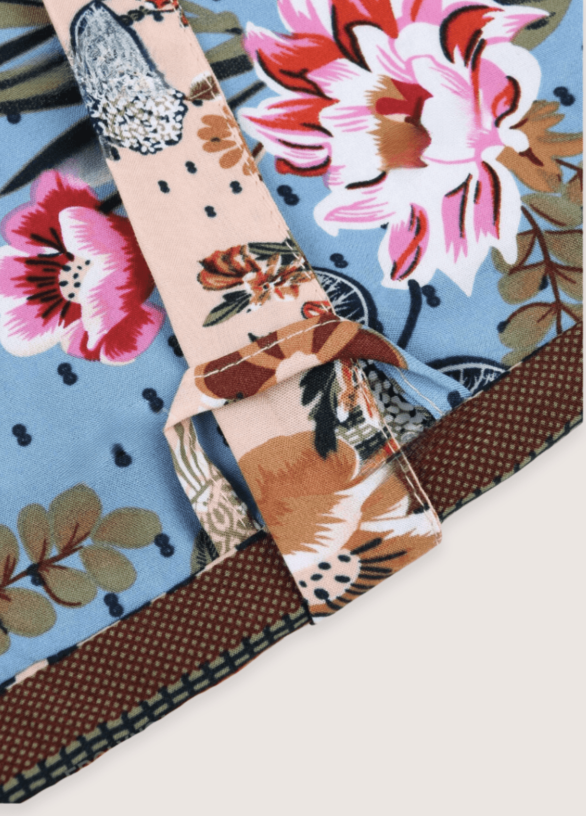 Kimono long femme coton floral multi – Bohème Patchwork Multicolore