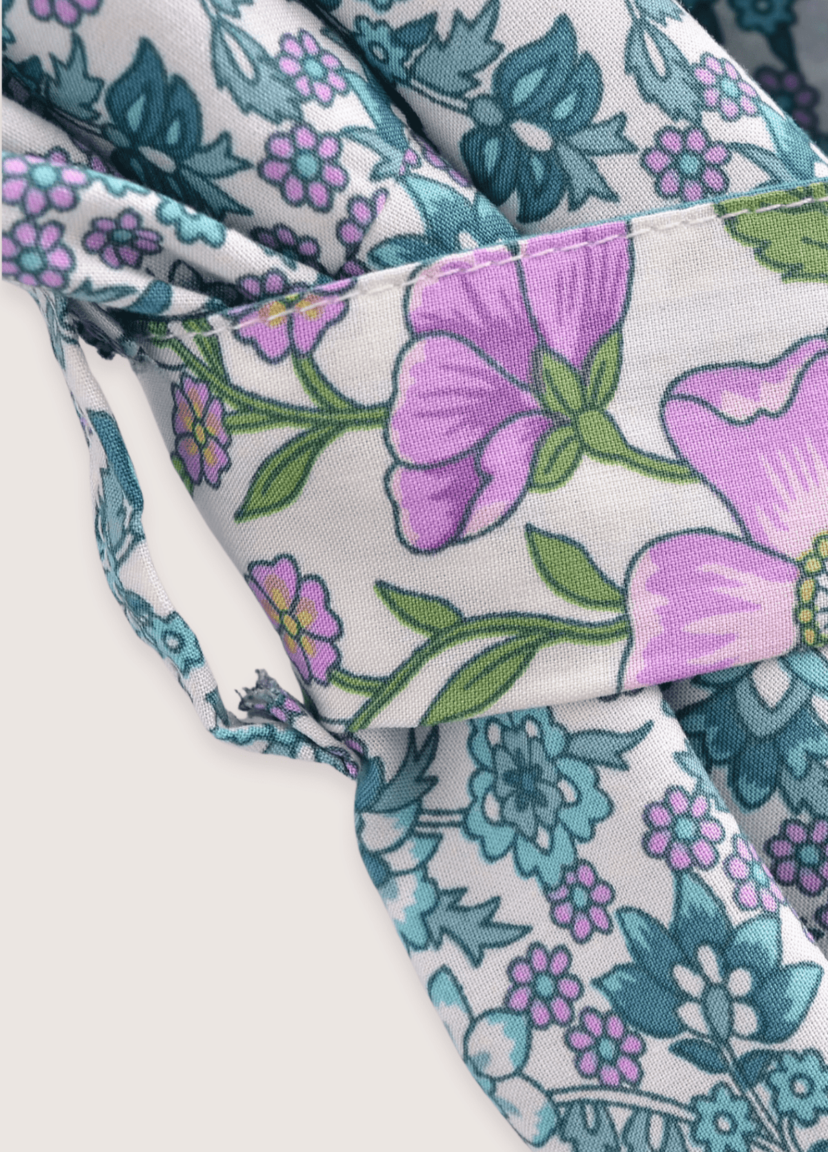 Kimono long femme motif pivoine turquoise – Floral Turquoise