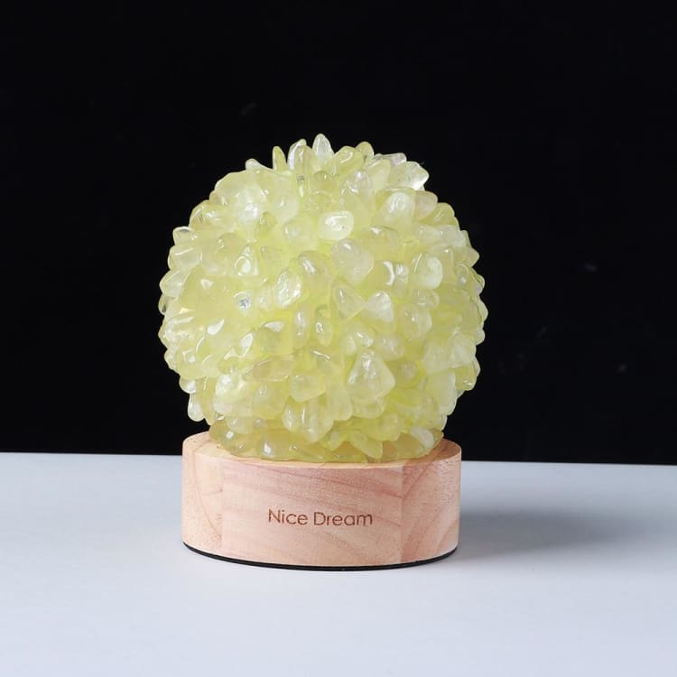 Lampe de Chevet en Citrine – Lumière Naturelle & Énergie Positive