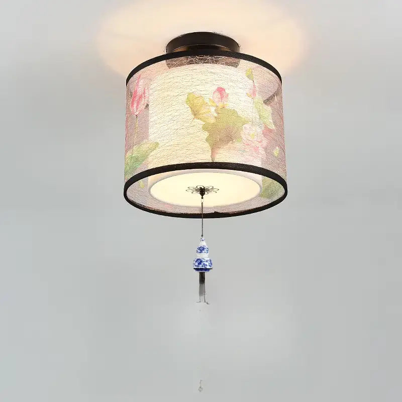 Plafonnier Asiatique LED Zen au Motif Lotus