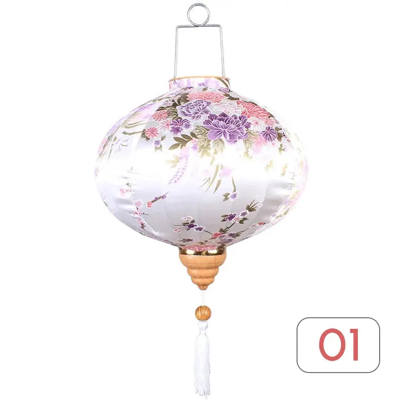 Lanterne Murale Japonaise en Soie Traditionnelle