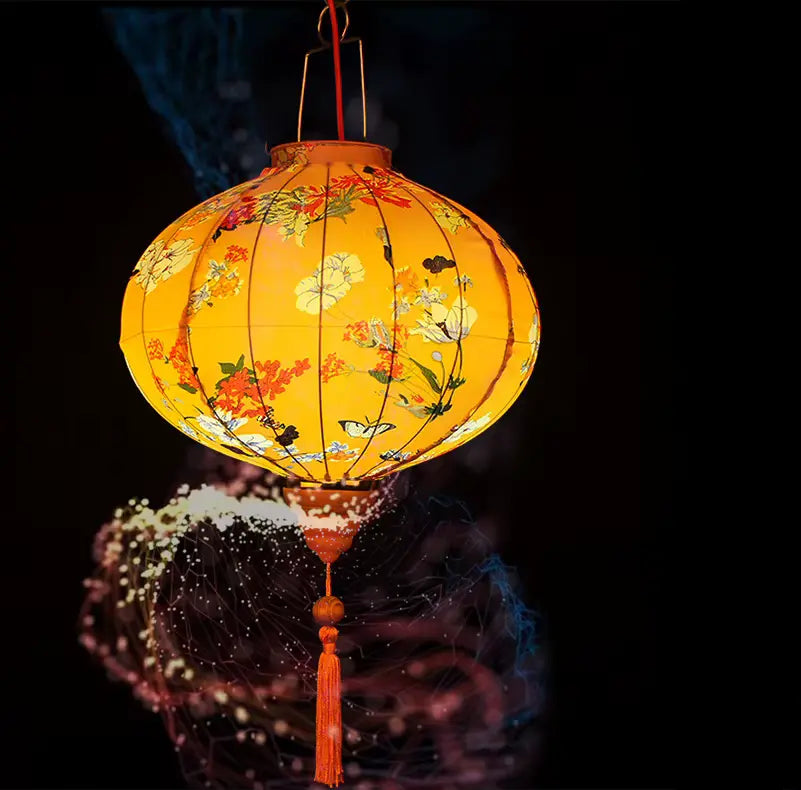 Lanterne Murale Japonaise en Soie Traditionnelle