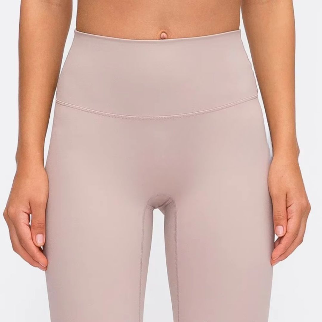 Legging Yoga Rose Élégance & Douceur en Nylon & Spandex